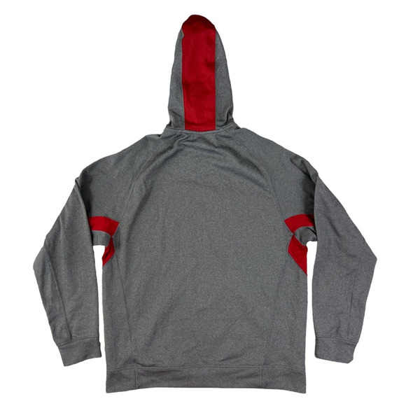 VTG Nike Fit Therma Gray & Red Long Sleeve Hoodie Men Size‎ Large - Picture 2 of 7